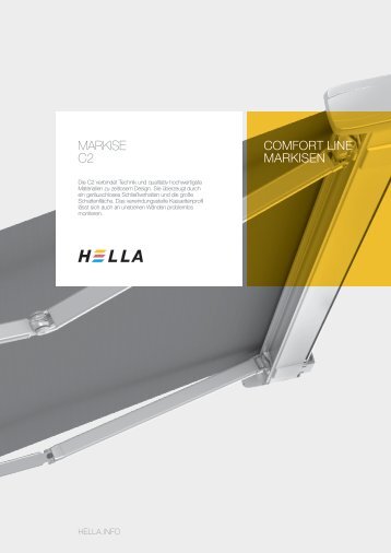 COMFORT LINE MARKISEN Markise C2 - Hella Specht