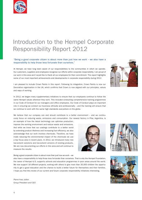 Corporate Responsibility Report 2012 - Hempel