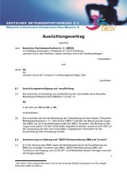 Ausrichtungsvertrag - Deutscher Betriebssportverband