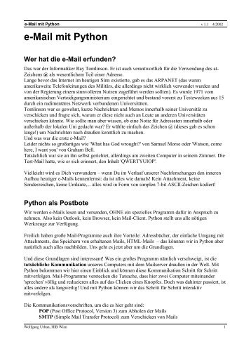 e-Mail mit Python - HIB