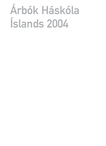 HÃª Ã§rbâk 2004 - HÃ¡skÃ³li Ãslands