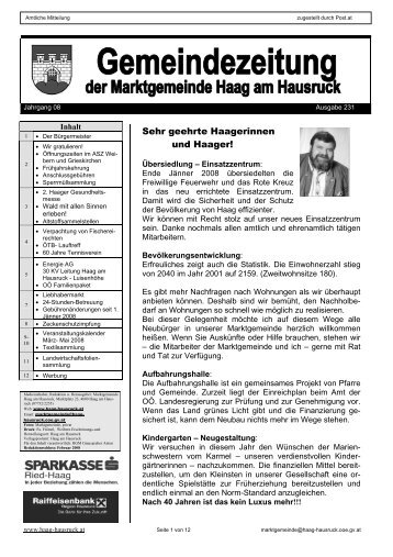 Gemeindezeitung 231 - März 2007 (0 bytes) - Haag am Hausruck