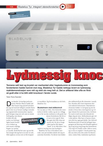 Lydmessig knock-out - Hi-Fi Consult