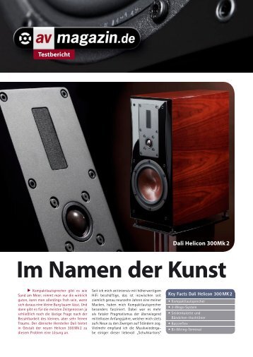 Testbericht Im Namen der Kunst - Hi-Fi Klubben