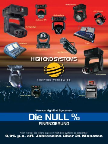 Die NULL % FINANZIERUNG - High End Systems