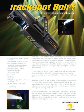 Brochure - High End Systems