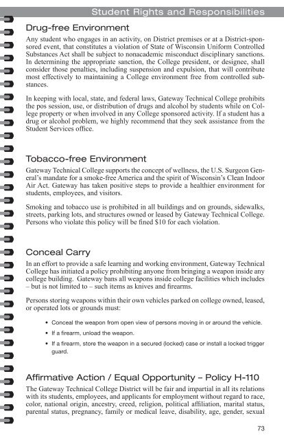 Student Handbook - Gateway Technical College