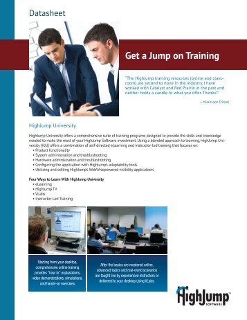 Get a Jump on Training - HighJump Software, Inc.