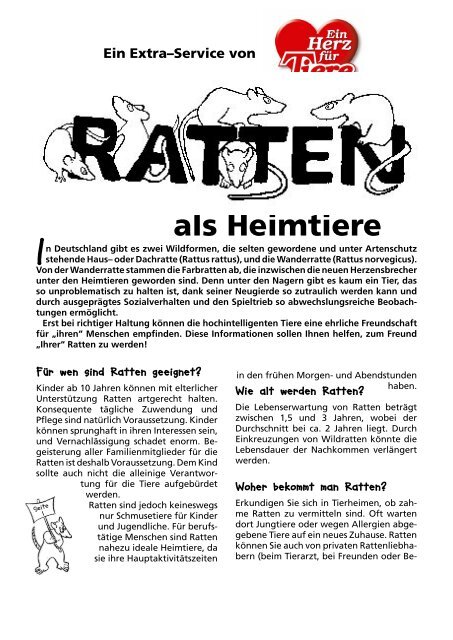 PDF herunterladen - Ein Herz fÃ¼r Tiere