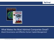 What Makes the Most Admired Companies Great - Hay Group