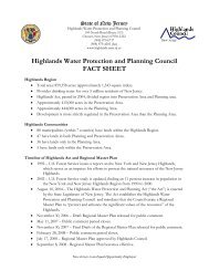 Fact Sheet - New Jersey Highlands Council