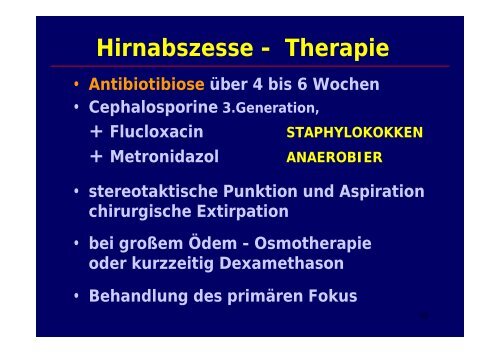 Hirndruck - entzÃ¼ndliche Ursachen