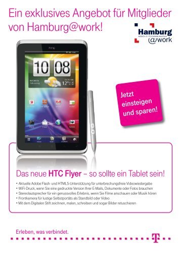 Ein exklusives Angebot für Mitglieder von Hamburg@work!