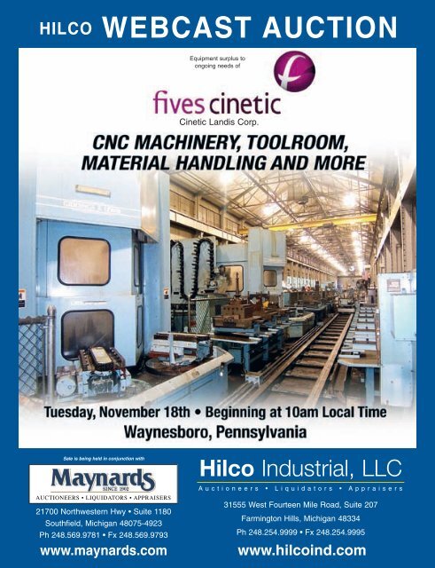 WEBCAST AUCTION - Hilco Industrial