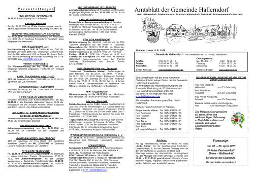 Gemeindeblatt vom 11.01.2010 downloaden - Gemeinde Hallerndorf