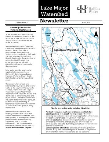 Newsletter Lake Major Watershed - Halifax Regional Municipality
