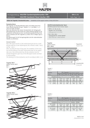 Montageanleitung HALFEN Sandwichplattenanker SPA HALFEN ...