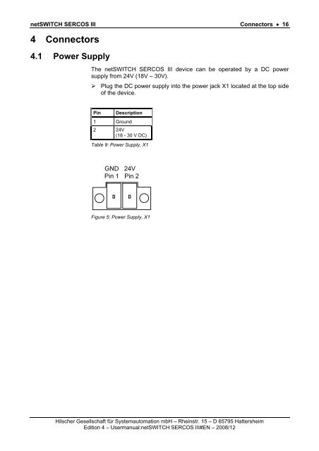 netSWITCH SERCOS III - Hilscher