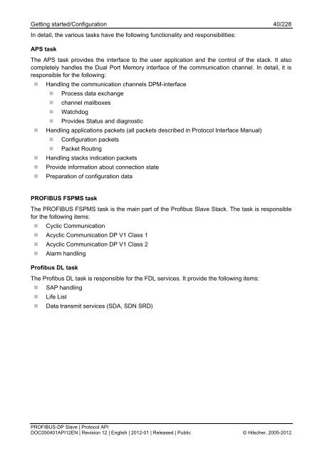 PROFIBUS DP Slave (Protocol API, netX)