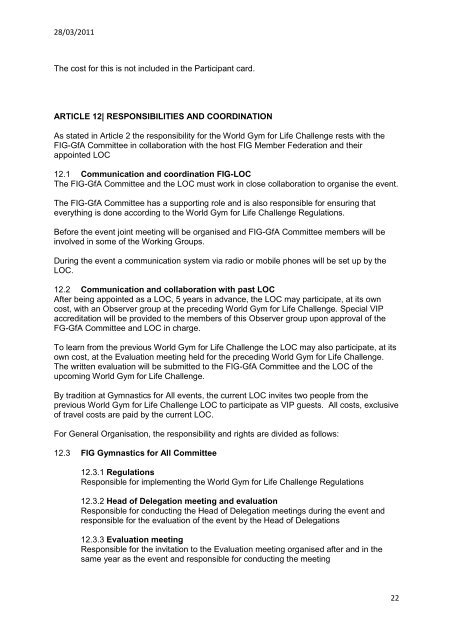 4 | WORLD GYM FOR LIFE CHALLENGE REGULATIONS