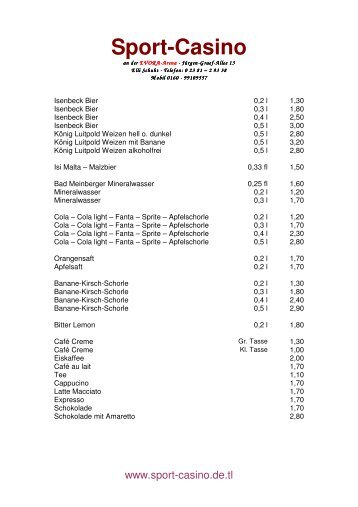 Getränkekarte (PDF) - Hamm-Mitte.de