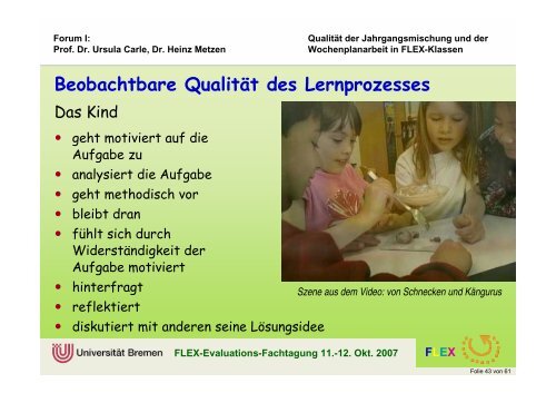 FLEX - Arbeitsgebiet Grundschulpädagogik - Universität Bremen