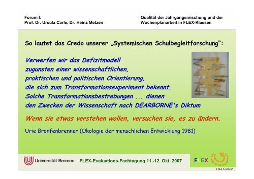 FLEX - Arbeitsgebiet Grundschulpädagogik - Universität Bremen