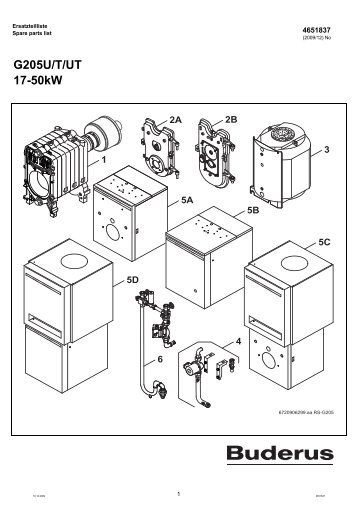 Buderus-Ersatzteil-Katalog G205 --U --T --UT