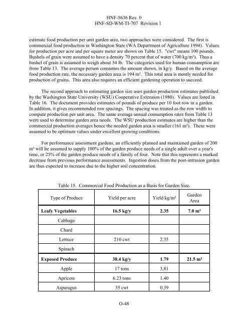 appendix o exposure scenarios and unit dose factors ... - Hanford Site