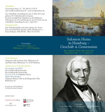 Salomon Heine in Hamburg – Geschäft & Gemeinsinn - Heine-Haus