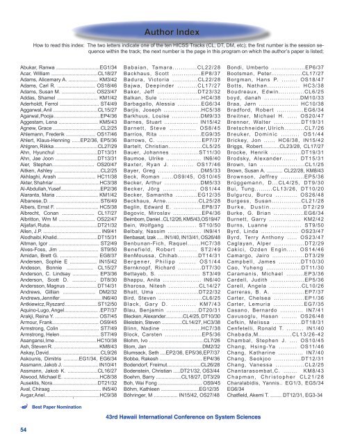 Paper Presentation Schedule - hicss