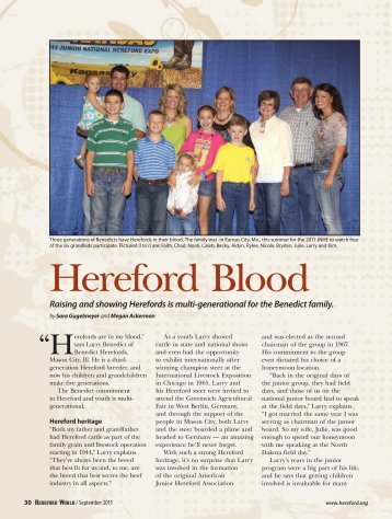 Hereford Blood - American Hereford Association