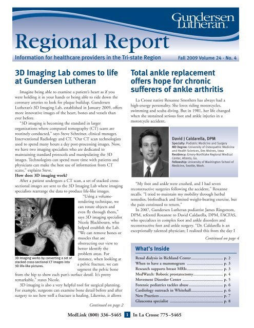Regional Report - Gundersen Health System