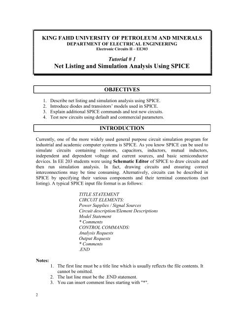 Laboratory Manual - King Fahd University of Petroleum and Minerals