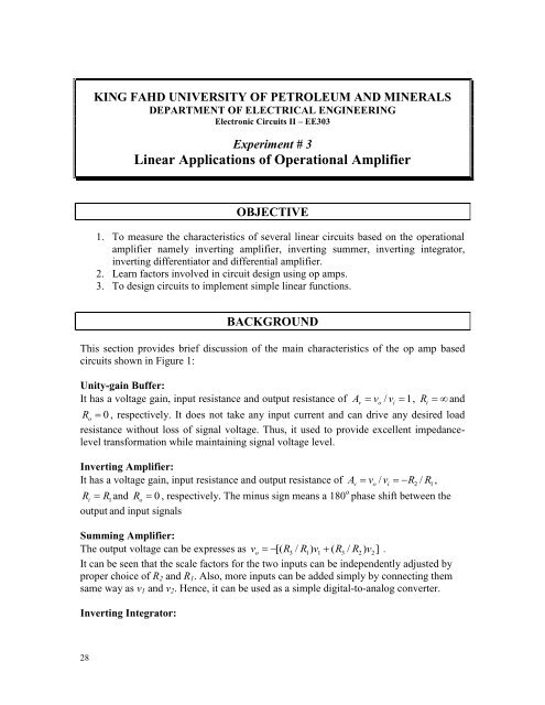 Laboratory Manual - King Fahd University of Petroleum and Minerals