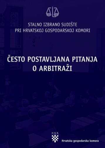 esto postavljana pitanja o arbitraÄi - Hrvatska gospodarska komora