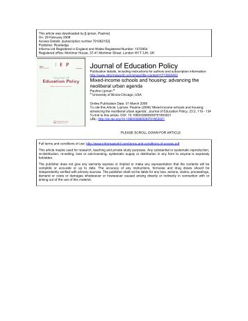 Lipman Mixed Income schools.pdf - Havens Center