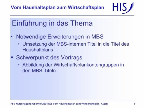 A6 - Vom Haushaltsplan zum Wirtschaftsplan