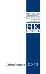 Jahresbericht 2009 - Historische Kommission