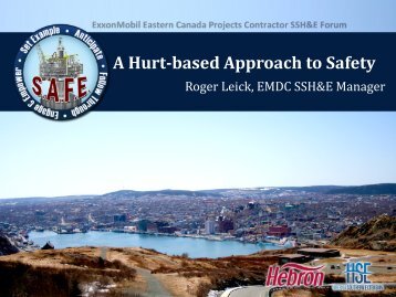 A Hurt-Based Approach to Safety - Hebron Project