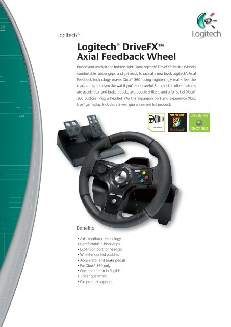 Logitech® DriveFX™ Axial Feedback Wheel - Inet.se