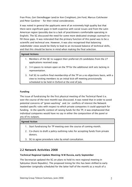 Summary of Main Discussion Points - HCV Resource Network