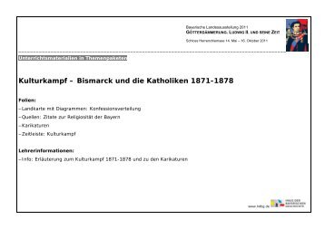Kulturkampf – Bismarck und die Katholiken 1871-1878