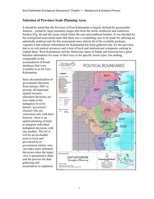 Ecoregional Assessment of Biological Diversity in East Kalimantan