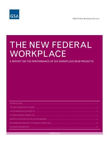 THE NEW FEDERAL WORKPLACE - GSA