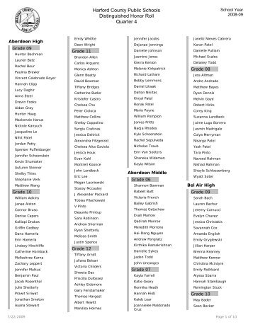 Crystal Reports - HonorRoll.rpt - Harford County Public Schools