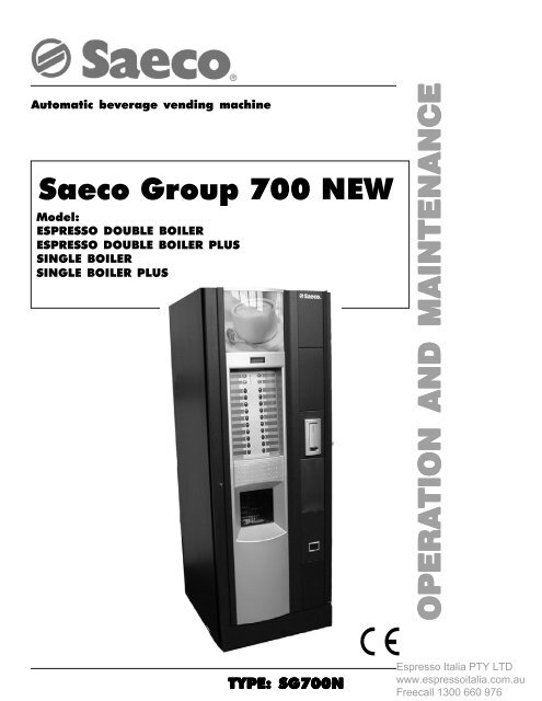 Saeco Quarzo 700 - Espresso Italia