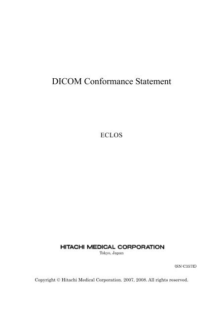 DICOM Conformance Statement