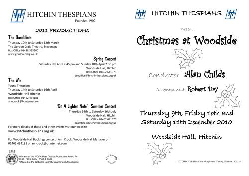 see programme - Hitchin Thespians