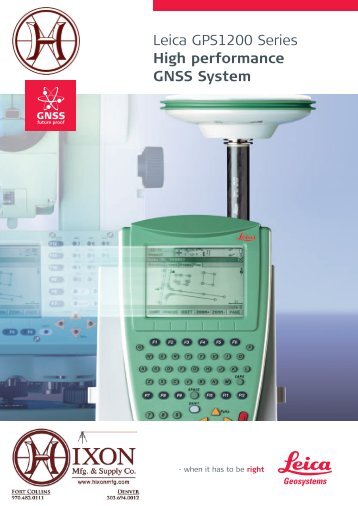 GPS1200 Brochure - Hixon Manufacturing and Supply